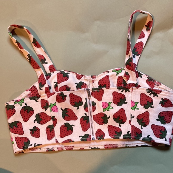 Cute Cider strawberry size small corset top - Picture 2 of 4